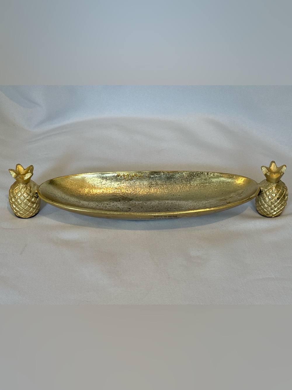 Gold Decorative Oval Tray - Elegant Home Accent